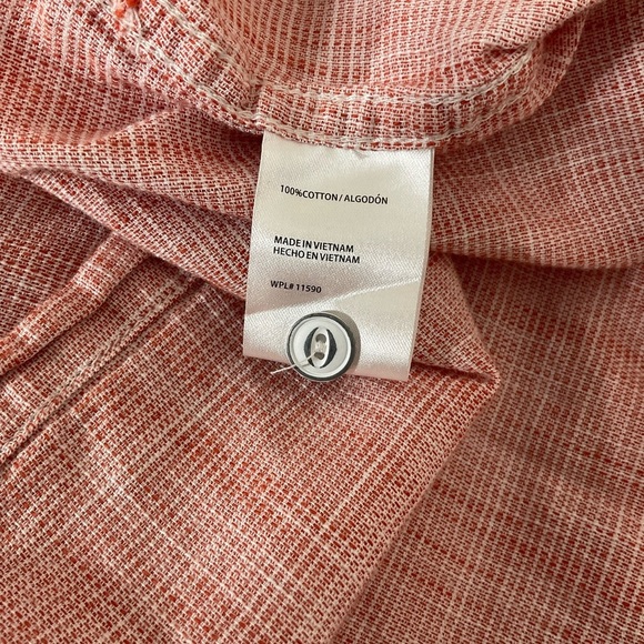 Weatherproof Vintage Shirt Mens Large Red Button Up Cotton Casual Dad - Picture 7 of 8